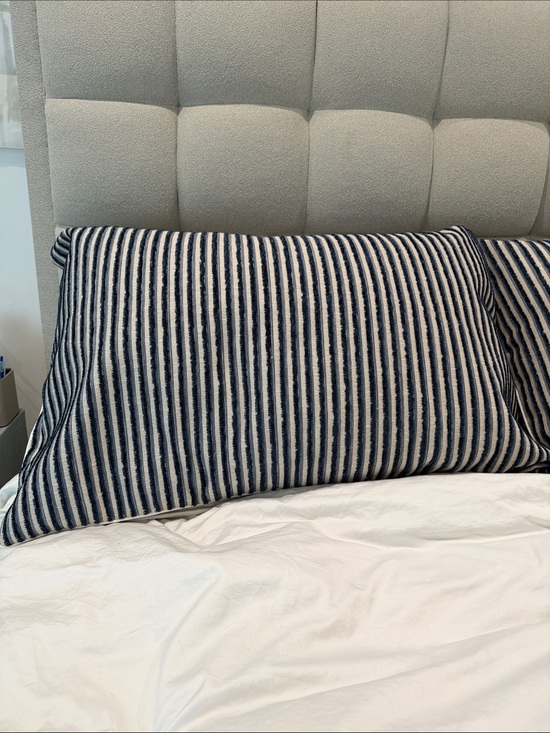 Other - 2 Striped Navy and White Decorative Pillow Sham - Home Bedding